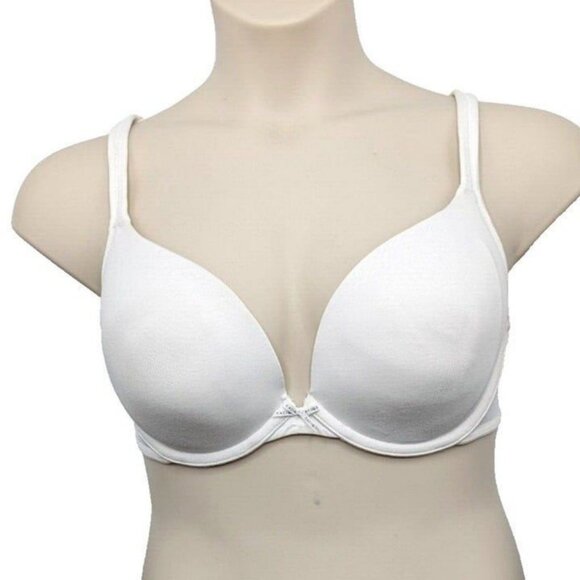 Lane Bryant Cacique Cotton Boost Plunge Bra Size 46C White - Picture 4 of 10